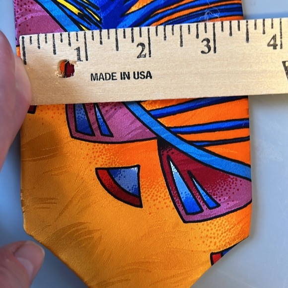 NWOT Rush Limbaugh No Boundaries Collection Tie Bright Peacock Feathers Silk 57” - Picture 3 of 5